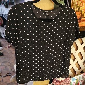 Forever 21 Blouse Polka Dot